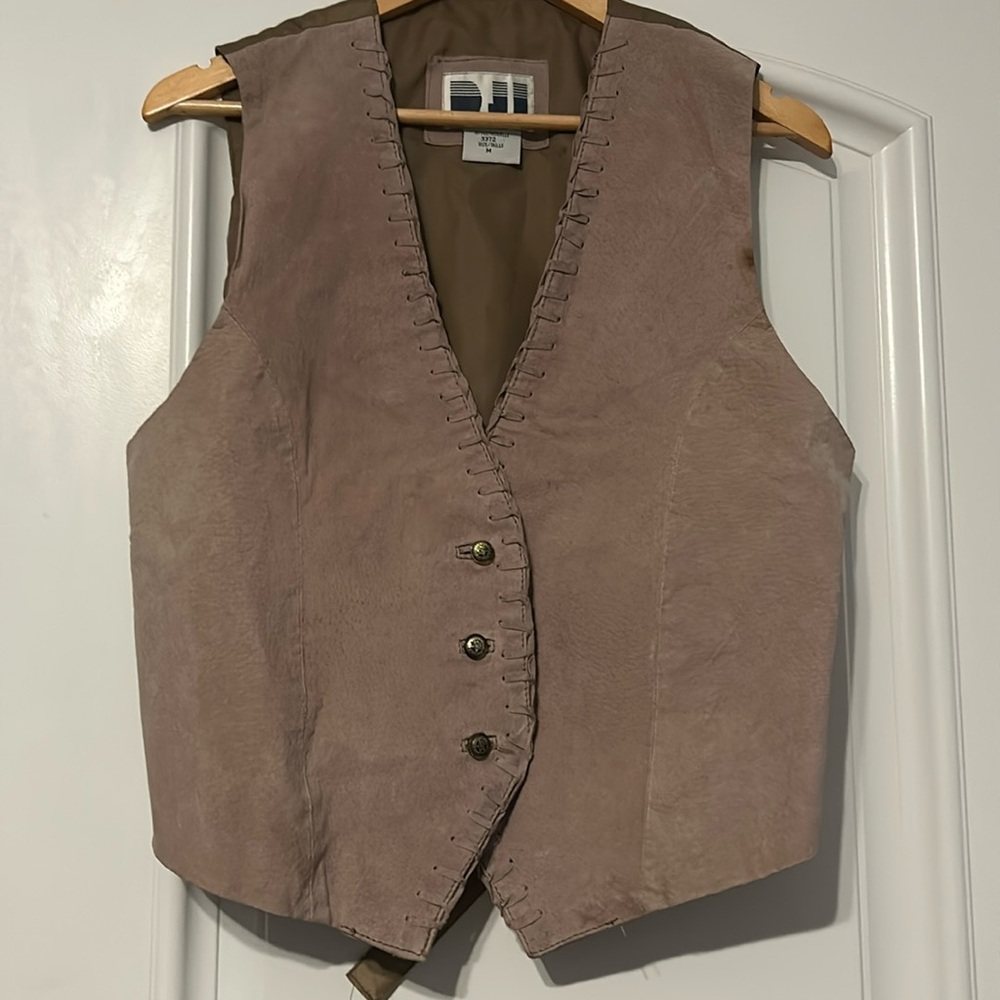 Vintage DJI Leather Vest - Medium